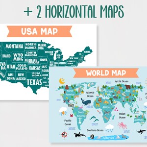 Montessori Educational Posters Set of 24: Kids Learning Prints, Playroom Wall Art (Digital Download) image 7