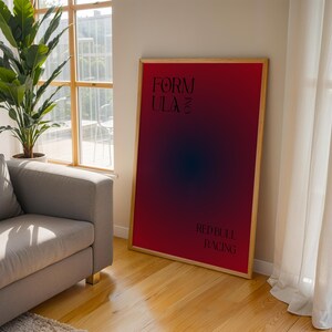 F1 Red Bull Team Colors Gradient Poster | Formula One Aura Wall Art ...
