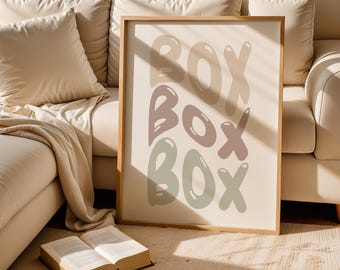 F1 "Box Box" Print | Minimalist Racing Wall Art (Digital Download)