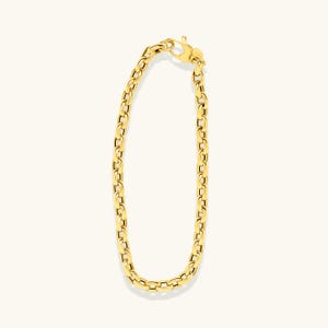 14K Yellow Gold Rolo Bracelet 7” 3.1 grams, Rolo Chain Bracelet Real 14K Yellow Gold, Real 14K Yellow Gold Unisex Bracelet,  Gift for Her