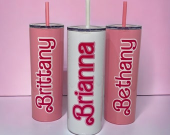 Bachelorette Party Gift, Bridesmaid Proposal, Custom Bridesmaid Tumbler, Bridesmaid Gift, Skinny Tumbler, Personalize Tumbler with Straw