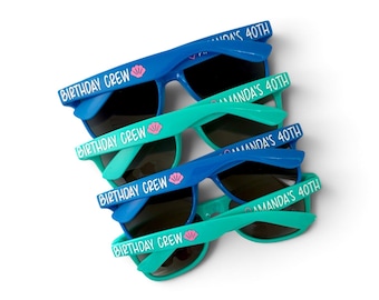 Personalized Birthday Sunglasses | Custom Birthday Party Favors | 40th 50th 60th 70th Birthday | Birthday Squad Sunglasses | Birthday Trip