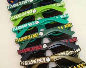 Bachelor Party Favor • Stag Party • Guys Night • Last Night Out • Custom Sunglasses • Personalized Sunglasses • Groomsman Gift • Vegas Party