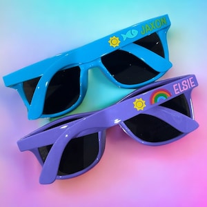 Kids Personalized Sunglasses • Toddler Sunglasses • Youth Glasses • Kids Party Sunglasses • Sports Party Favor Ideas • Child Size Glasses