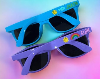 Kids Personalized Sunglasses • Toddler Sunglasses • Youth Glasses • Kids Party Sunglasses • Sports Party Favor Ideas • Child Size Glasses