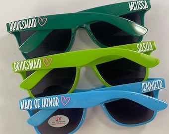 Personalisierte Sonnenbrille, Bachelorette Party Sonnenbrille, benutzerdefinierte Sonnenbrille, Hochzeitssonnenbrille, Bach Bash, Bachelorette Geschenk