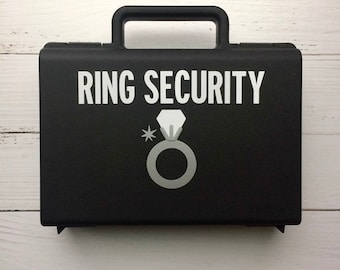 Ring Security Case Ring Bearer Briefcase for Wedding Ring