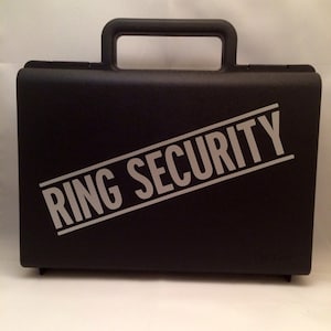 Ring Security Briefcase,  Ring Security Case,  Ring Bearer Briefcase, Ring Security Agent, Ring Bearer Pillow Alternative, Ring Bearer Case,