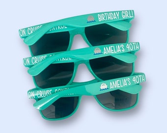 Birthday Squad, Birthday Sunglasses, 40th Birthday, Personalized, Birthday Favors, Birthday Trip, 39 plus, Birthday Crew, Girls Trip, Cruise