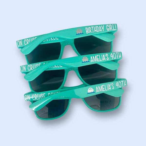 Birthday Squad, Birthday Sunglasses, 40th Birthday, Personalized, Birthday Favors, Birthday Trip, 39 plus, Birthday Crew, Girls Trip, Cruise
