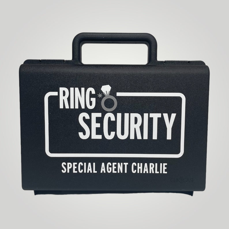 Ring Security Briefcase, Ring Bearer Briefcase, Ring Security Case, Ring Security Box, Ringbearer Gift, Ring Bearer Pillow Alternative image 4