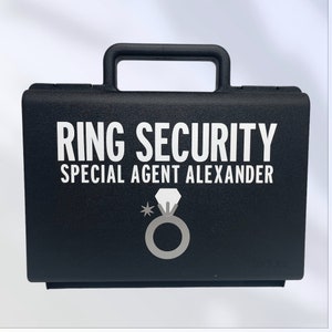 Porte-documents avec bague de sécurité, Porte-documents pour porteur d'anneau, Étui de sécurité pour anneau, Coffret pour porteur d'anneau, Cadeau pour porteur d'anneau, Alternative d'oreiller pour porteur d'anneau