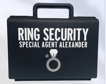 Ring Security Briefcase, Ring Bearer Briefcase, Ring Security Case, Ring Security Box, Ringbearer Gift, Ring Bearer Pillow Alternative