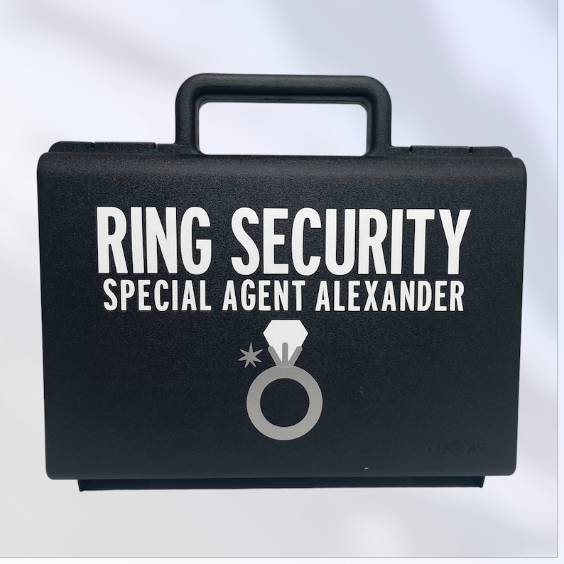 Ring Security Briefcase, Ring Bearer Briefcase, Ring Security Case, Ring Security Box, Ringbearer Gift, Ring Bearer Pillow Alternative image 2