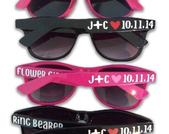 Ring Bearer Gift - Flower Girl Gift - Ring Bearer & Flower Girl Sunglasses - Child Size Sunglasses - Personalized Sunglasses