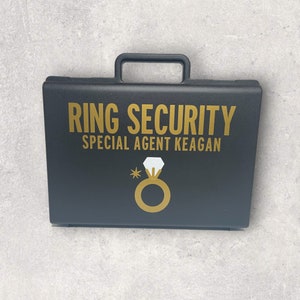 Ring Security Briefcase, Ring Bearer Briefcase, Ring Security Case, Ring Security Box, Ringbearer Gift, Ring Bearer Pillow Alternative image 3