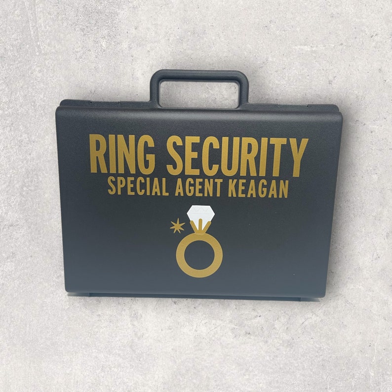 Ring Security Briefcase, Ring Bearer Briefcase, Ring Security Case, Ring Security Box, Ringbearer Gift, Ring Bearer Pillow Alternative image 3