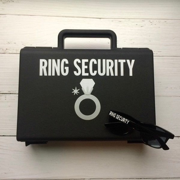 Ring Security Briefcase plus Sunglasses, Ring Bearer Briefcase, Ring Bearer Gift, Ring Security Briefcase