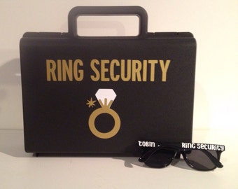 Ring Security Briefcase, Ring Bearer Gift, Ring Security Case, Ring Security Box, Ring bearer Briefcase, Ring Bearer Pillow Alternative