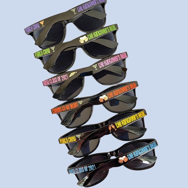 Bachelor Party Gift • Stag Party • Guys Night • Last Night Out • Custom Sunglasses • Vegas Party • Bachelor Party Idea • Bachelor Party Trip