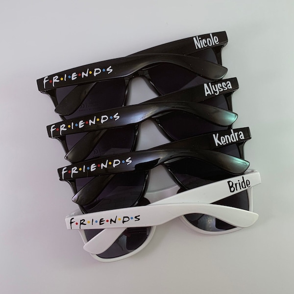 Lunettes de soleil Friends, Friends the TV Show, Lunettes de soleil EVJF, Cadeau EVJF, Lunettes de soleil d'anniversaire, Lunettes de soleil tv Friends