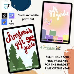 Planner print out Christmas gift guide birthday ideas calendar digital coming up with ideas popular 2025 2026 template undated all-in-one