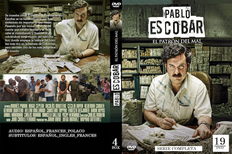 Escobar Text Series COLOMBIA, Pablo Escobar, El Patron Del Mal, 1ra, 19 Dvd/boxes ...