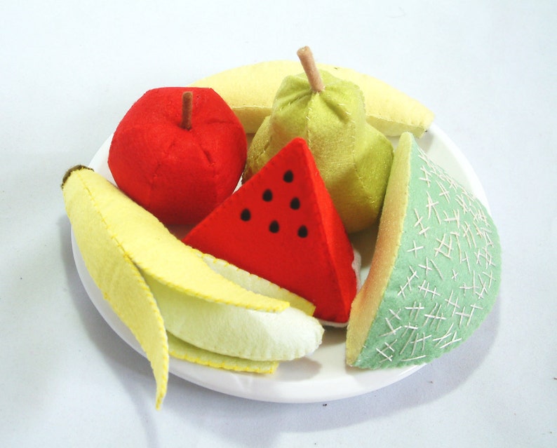 DIY Lovely fruit set 2Watermelon,banana,peach,pear,grape,honeymelonPDF Pattern via EmailV03 image 3