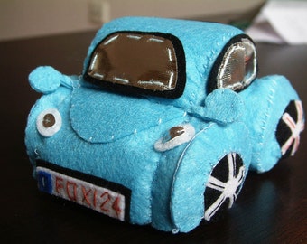 DIY Felt Beetle(VW bug)--PDF Pattern and instructions via Email--T20