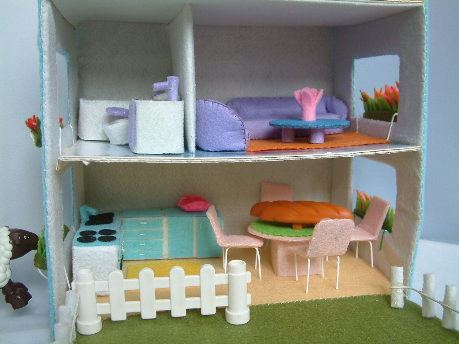 DIY felt Dollhouse and furnitures KIT PackageKT14T15 Etsy