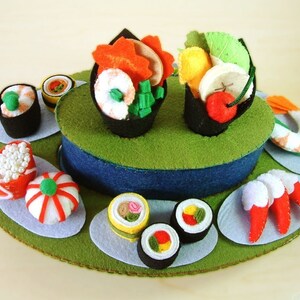 DIY felt Rotating Sushi set PDF PatternF22 image 2