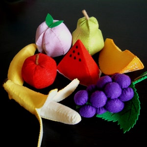 DIY Lovely fruit set 2Watermelon,banana,peach,pear,grape,honeymelonPDF Pattern via EmailV03 image 1