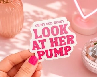 Look At Her Pump Vinyl Sticker, Type 1 Diabetes Waterproof Decal