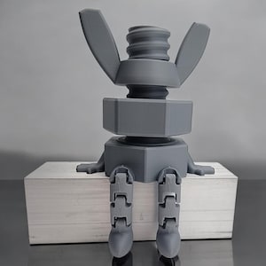 4&quot;-11&quot; Tall Threaded Bolt Buddy Articulating Desk Toy for Playful Minds, Gift for Stress Relief and Focus