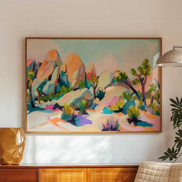 Joshua Tree National Park Art Print: Abstract Desert Landscape, California Wall Art Prints