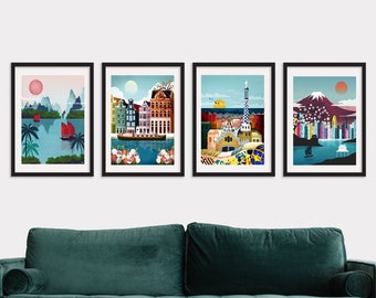 Living Room prints Evening Odessa 1 to 3 piece Large art print Pictures on canvas Travel prints Poster wall print