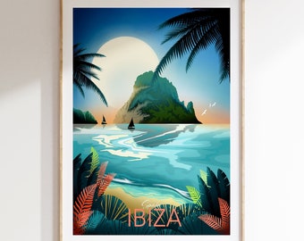 Ibiza Print | Ibiza Wall Art | Ibiza Poster | Ibiza Travel Print | Living Room Prints