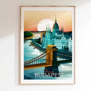 Budapest Print | Budapest Wall Art | Budapest Poster | Living Room Prints | Budapest Poster Print | Budapest Wall Decor | Hungary Print