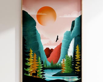Yosemite National Park Print: California Travel Poster