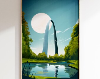 Gateway Arch Print: St Louis National Park Art
