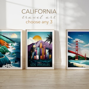 California Wall Art, Travel Posters, California Prints featuring Los Angeles, San Francisco Poster, Yosemite , Joshua Tree and more image 1