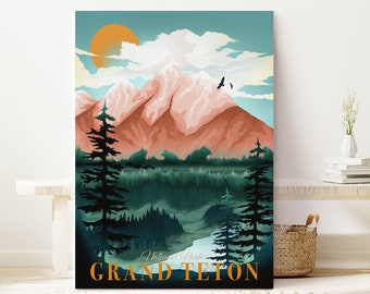Canvas Wall Art | Grand Teton Art | Grand Teton National Park | Wyoming Wall Art | Ready to hang art