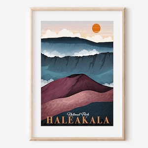 Haleakala Print | Maui Poster | Hawaii Gift | National Park Art | Hawaii Volcano