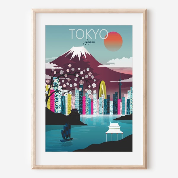 Tokyo Print | Japanese Wall Art | Asian Wall Art | City Skyline Art