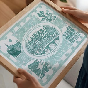 Impression de voyage personnalisée, Impression de carte personnalisée, Tampon personnalisé, Impression d'anniversaire, Cadeau pour les amateurs de voyage, Cadeau de mariage, Cadeau pour couple