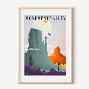 Monument Valley | National Park Poster | Desert Wall Art | Travel Poster | Arizona Wall Art