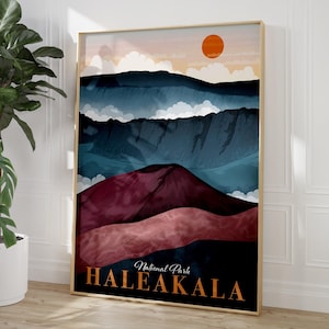 Haleakala Print | Maui Poster | Hawaii Gift | National Park Art | Hawaii Volcano