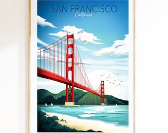 Golden Gate Bridge Print | San Francisco Print | San Francisco Poster | San Francisco Wall Art | Golden Gate Bridge Poster | Golden Gate Art