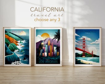 California Wall Art, Travel Posters, California Prints featuring Los Angeles, San Francisco Poster, Yosemite , Joshua Tree and more!
