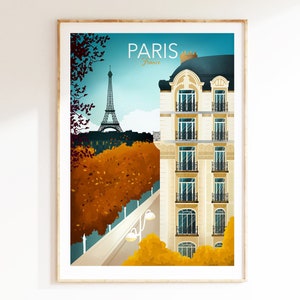 Paris Architecture Print, Perfect Living Room Wall Art, Travel Print, Travellers gift, Paris Wedding, CODE: Paris House